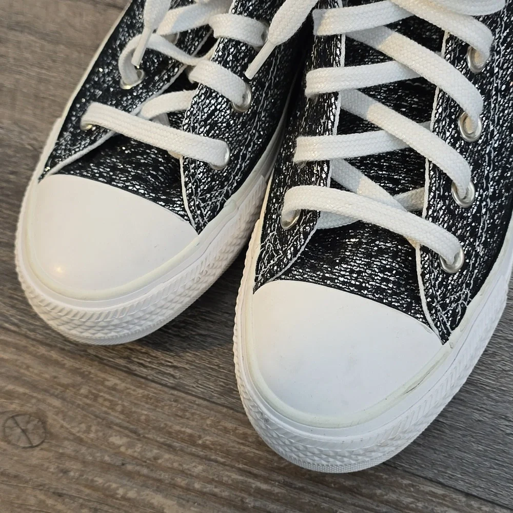 Converse CHUCK TAYLOR All Star High Top Glitter Sneakers Women 7.5 - Picture 8 of 11